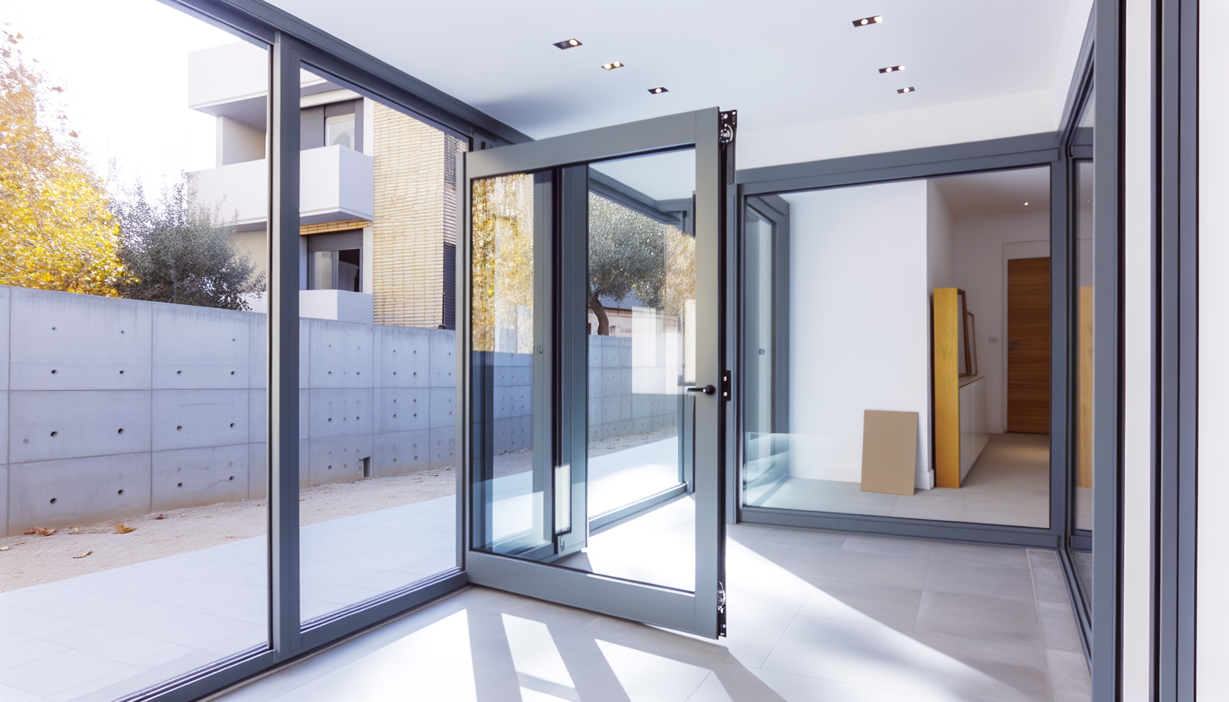 Puertas de aluminio modernas en Barcelona 2025